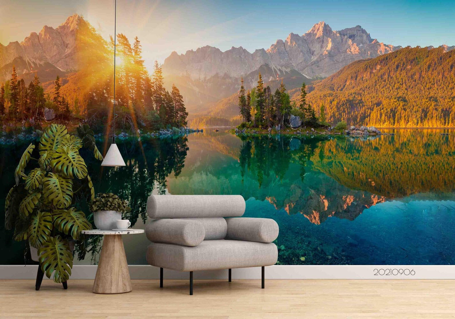 Papel para paredes Paisajes 3 lago del bosque