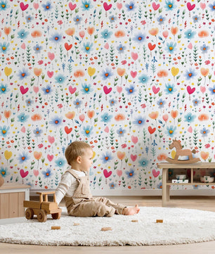 Papel para paredes Flores Mosaico 3