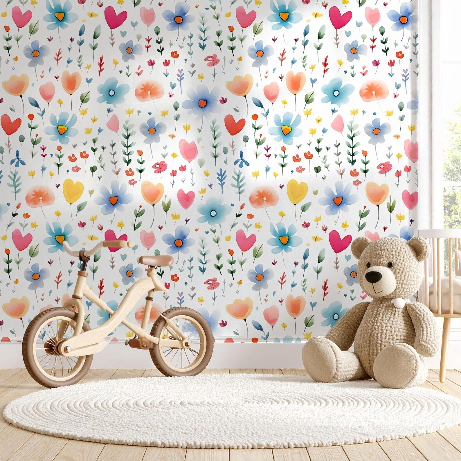 Papel para paredes Flores Mosaico 3
