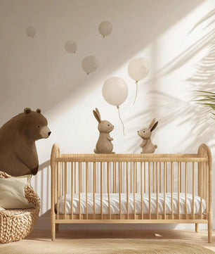 Vinilos decorativos Adhesivos infantiles de Pared de oso, conejos y globos