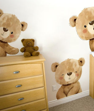 Vinilos decorativos Adhesivos infantiles de Pared de oso esquinero