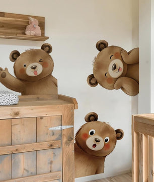 Vinilos decorativos Adhesivos infantiles de Pared de oso esquinero