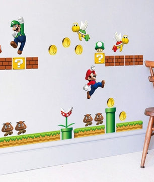 Vinilos decorativos Adhesivos infantiles de Pared mario bros 6 niño (0065)