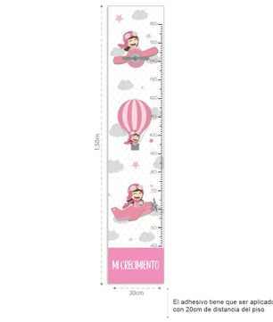 Combo de aviador rosa para niña