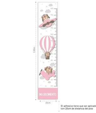 Combo de osito de peluche de aviador rosa