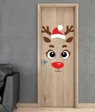 Vinilos decorativos Adhesivos infantiles de vinilo para puertas Navideñas Con adornos