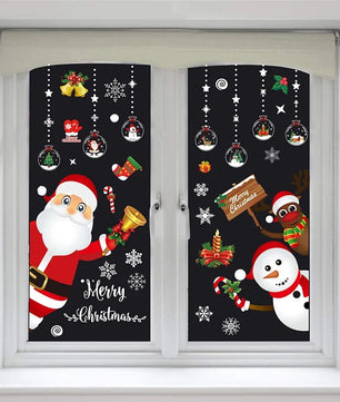 Vinilos decorativos Adhesivos infantiles de vinilo para ventanas Navideñas Con adornos