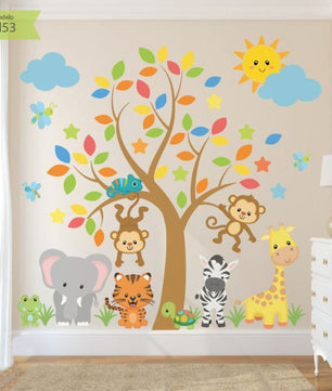 Vinilos decorativos Adhesivos infantiles de pared arboles infantiles de niño