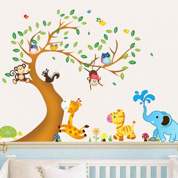 Vinilos decorativos Adhesivos infantiles de pared arboles infantiles de niño