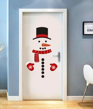 Vinilos decorativos Adhesivos infantiles de vinilo para puertas Navideñas Con adornos