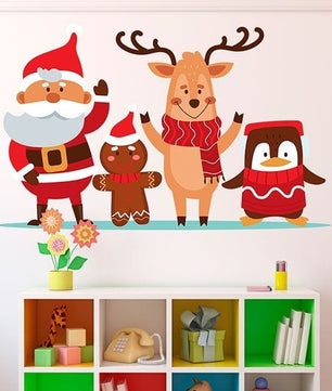 Vinilos decorativos Adhesivos infantiles de vinilo para Paredes Navideñas Con adornos