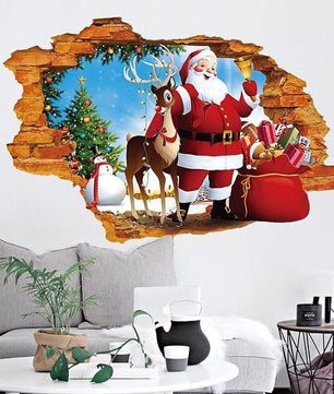 Vinilos decorativos Adhesivos infantiles de vinilo para Paredes Navideñas Con adornos