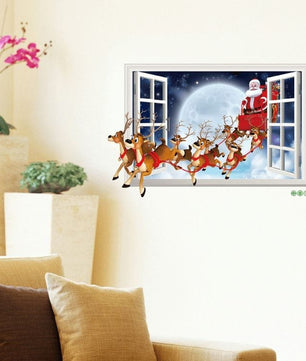 Vinilos decorativos Adhesivos infantiles de vinilo para Paredes Navideñas Con adornos