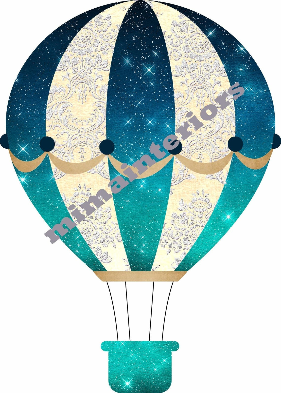 Vinilos decorativos Adhesivos infantiles de Pared Vinilos Globos Aerostáticos, niño