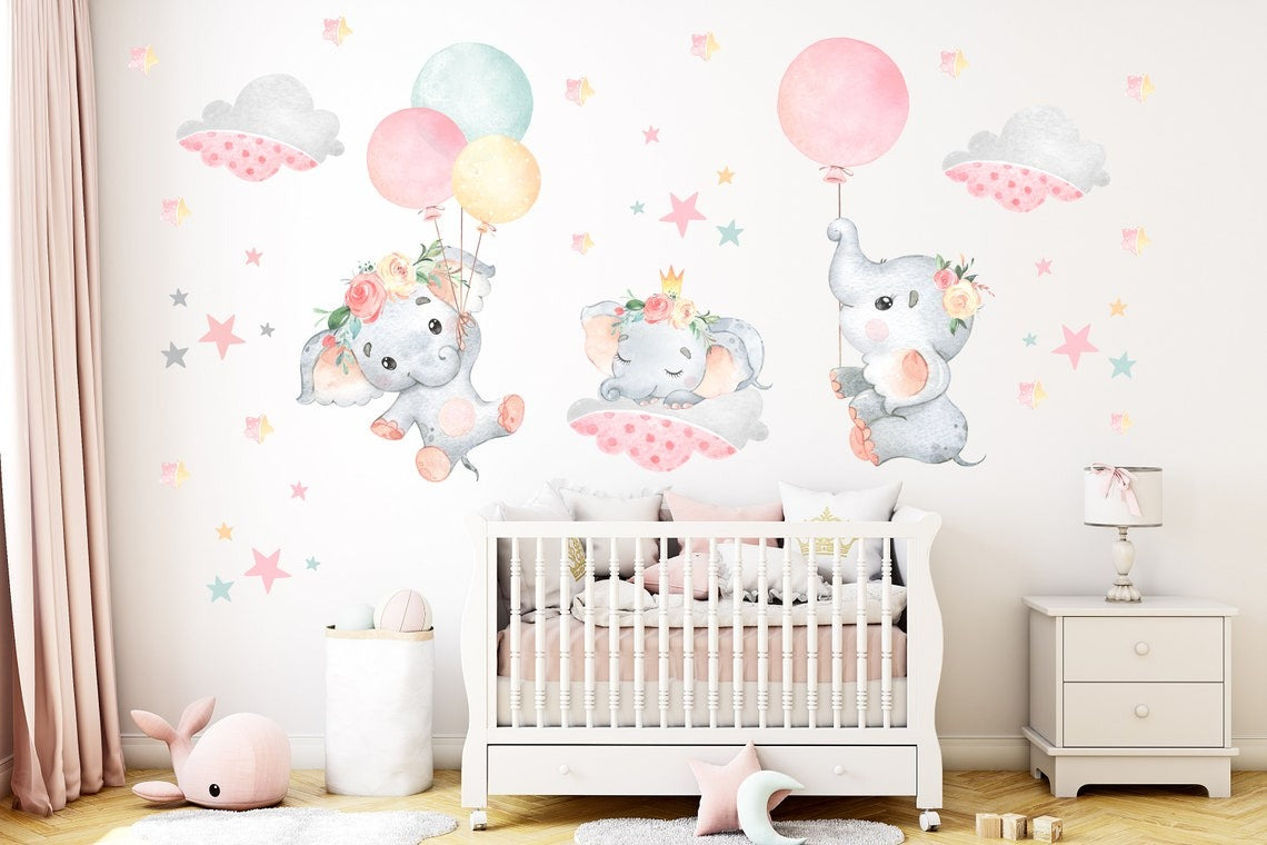 Vinilos decorativos Adhesivos infantiles de Pared  Conjunto para niñas