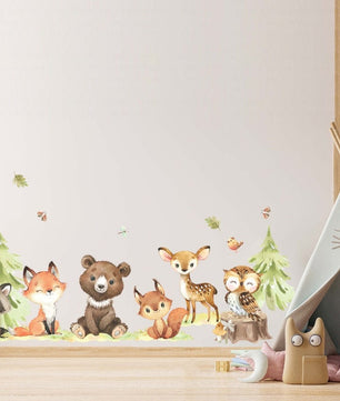 Vinilos decorativos Adhesivos infantiles de Pared  Conjunto de animales modelos variados