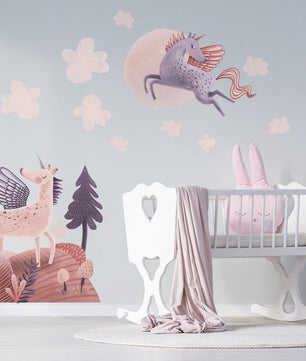 Vinilos decorativos Adhesivos infantiles de Pared PEGASUS niña (0084)