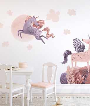 Vinilos decorativos Adhesivos infantiles de Pared PEGASUS niña (0084)