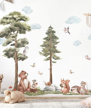 Vinilos decorativos Adhesivos infantiles de Pared  Conjunto de animales modelos variados