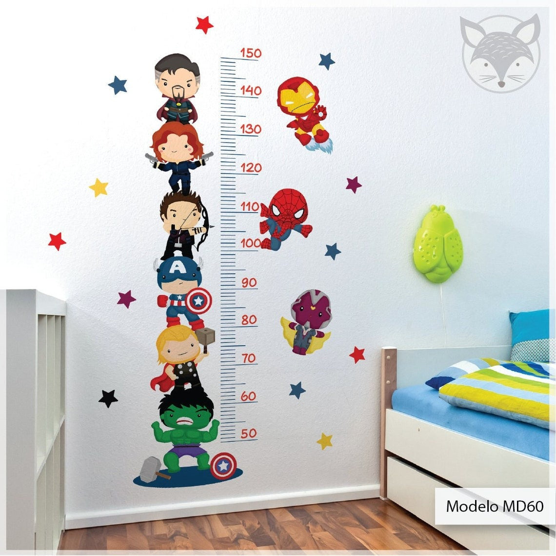 Medidor de altura infantil de superheroes niño (0074)