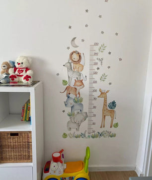Medidor de altura infantil con animales de colores 2 niña niño (0072)