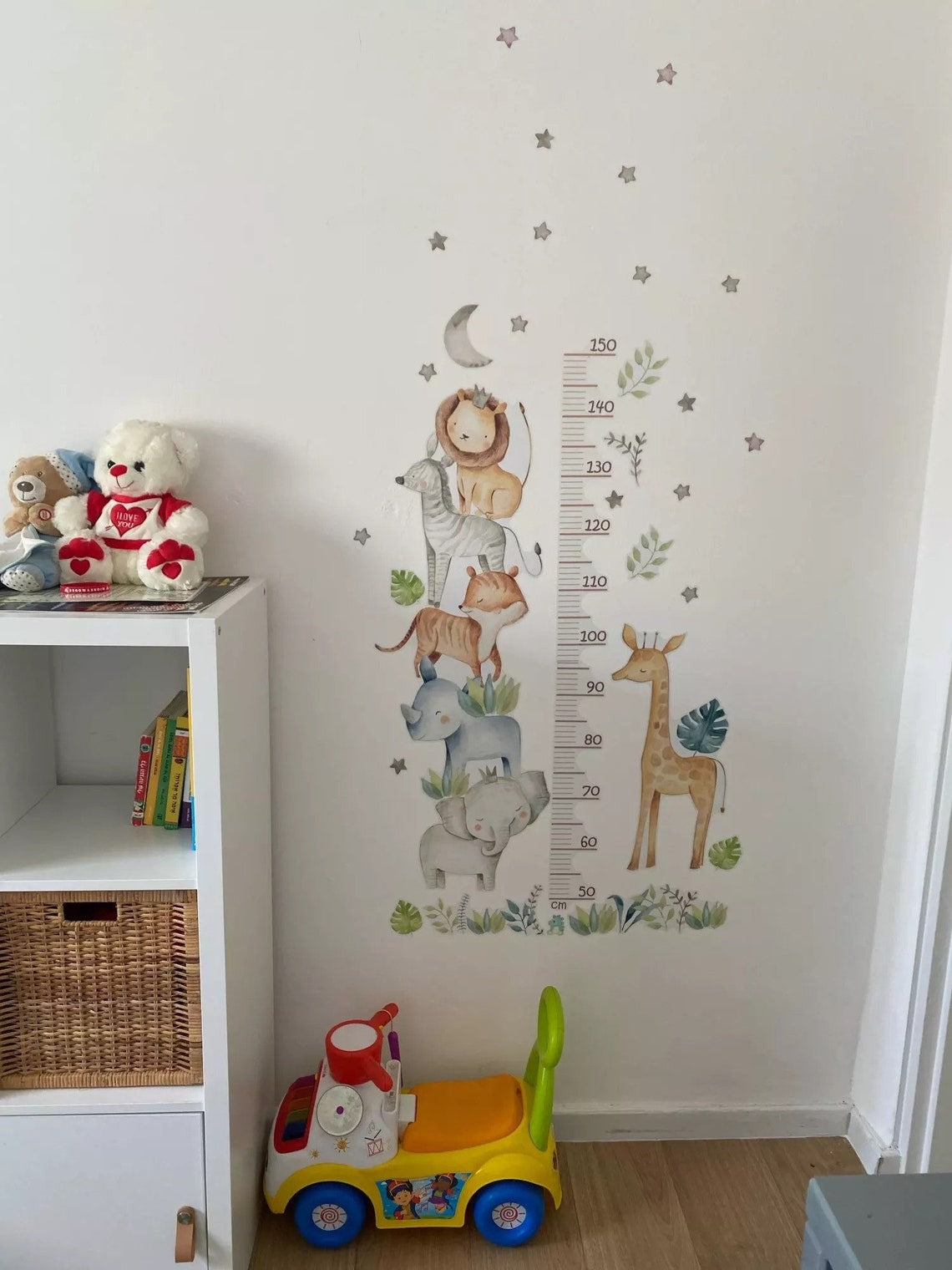Medidor de altura infantil con animales de colores 2 niña niño (0072)