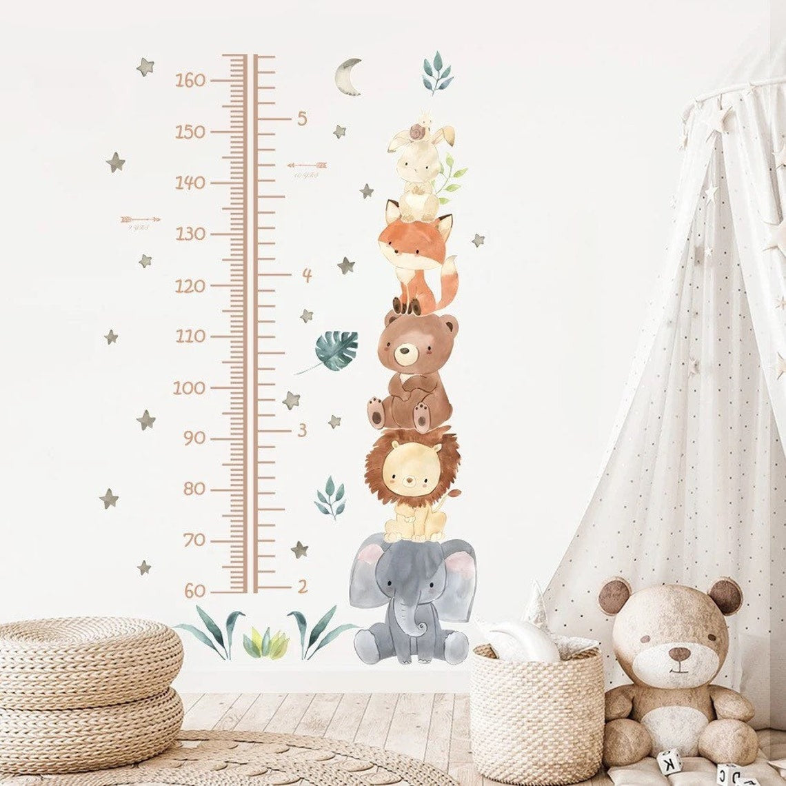 Medidor de altura infantil con animales (0070)