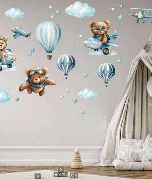 Vinilos decorativos Adhesivos infantiles de Pared de oso de peluche niño (0033)