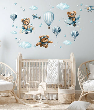 Vinilos decorativos Adhesivos infantiles de Pared de oso de peluche niño (0033)