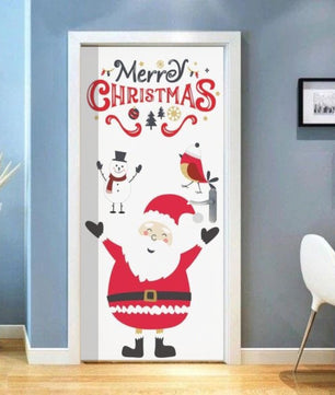 Vinilos decorativos Adhesivos infantiles de vinilo para puertas Navideñas Con adornos