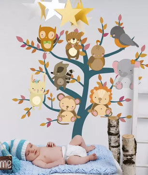 Vinilos decorativos Adhesivos infantiles de pared arboles infantiles de niño